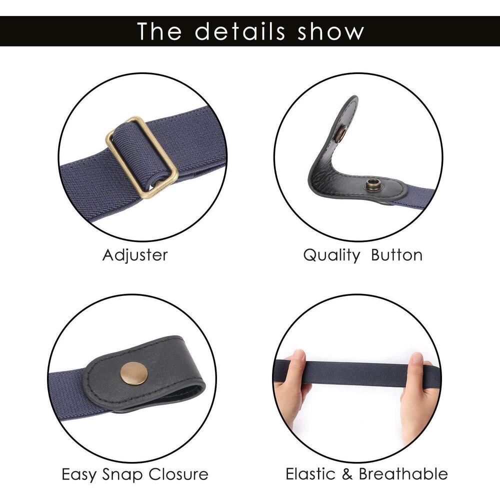 4526 No Buckle Elastic Stretch Belts For Men And Women, Comfortable View 4